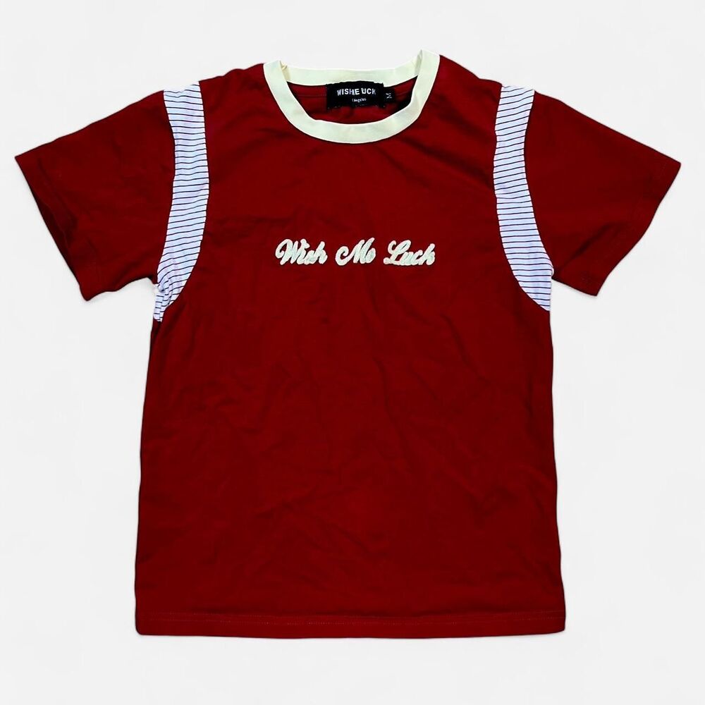 Unbranded Women's Red and Burgundy T-shirt